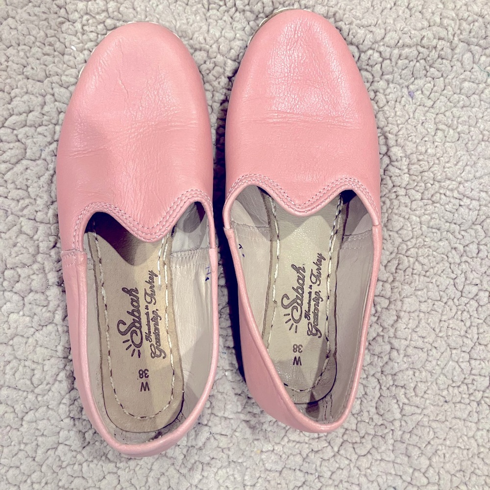 SABAH ROSA PINK LEATHER SHOES WOMEN SIZE 38 - Women Size 7 - Picture 3 of 6